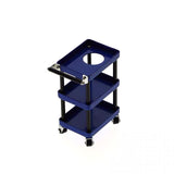 Yeah Racing 1/10 RC Accessory 3-Tiered Rolling Metal Handy Cart Blue