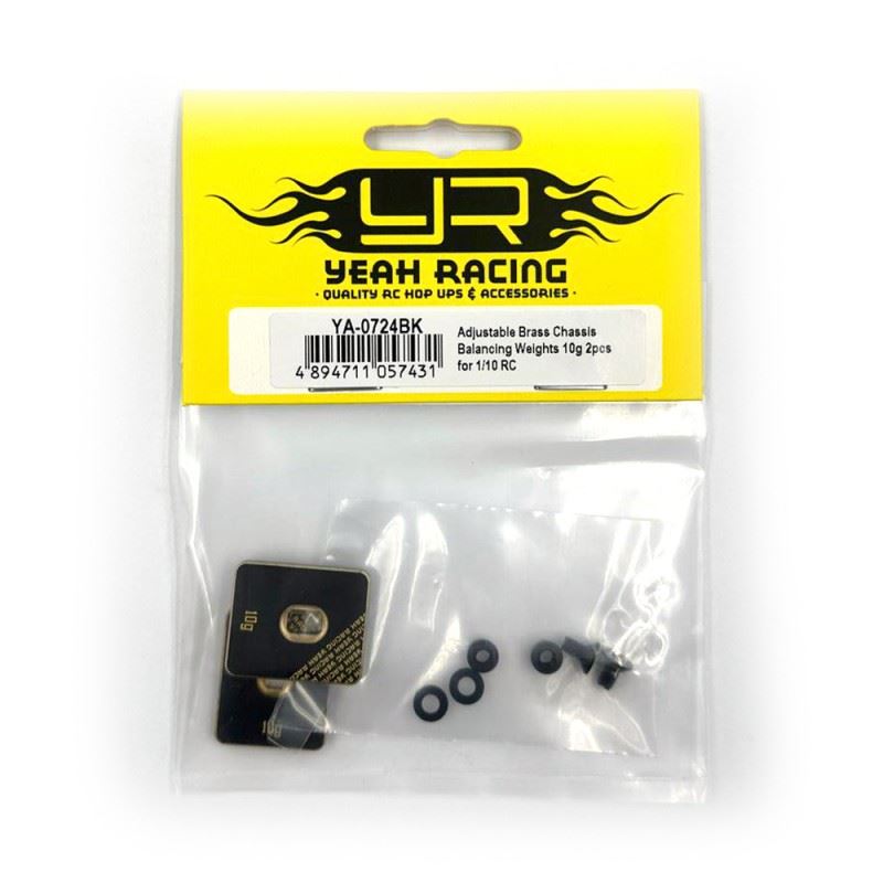 Yeah Racing Adjustable Brass Chassis Balancing Weights 10g 2pcs for 1/10 RC