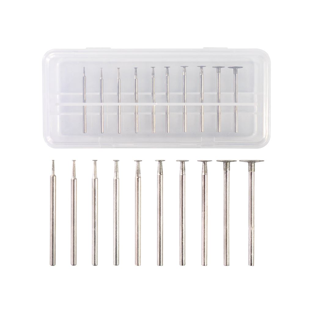 Diamond Burr Set For Grinding Cutting - 10Pc