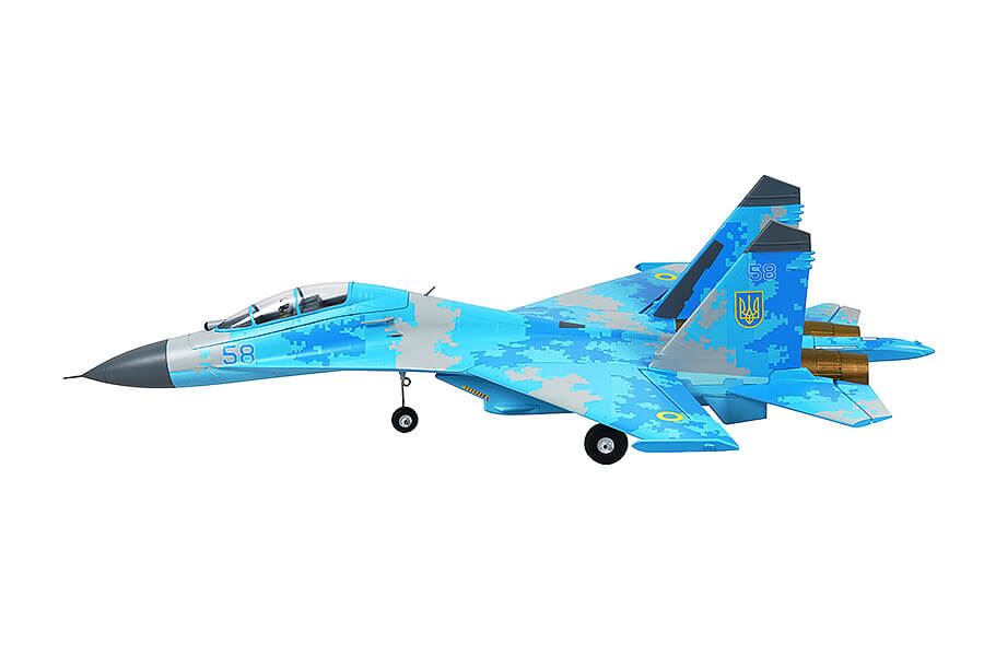 XFLY TWIN 50MM SU-27 EDF 750MM JET w/o TX/RX/BATT - BLUE CAMO