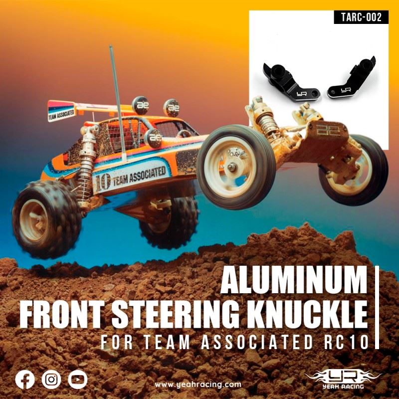 Yeah Racing Aluminum Front Steering Knuckle 2Pcs For Team Associated Rc10