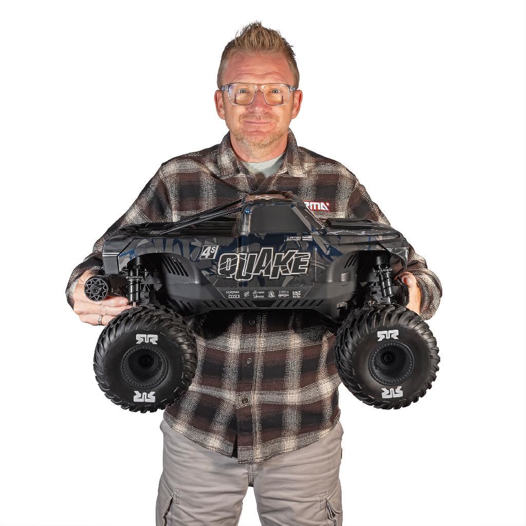 Arrma 1/8 Quake 4S Dsc 4X4 Rtr Monter Truck, Le Black/Pearl
