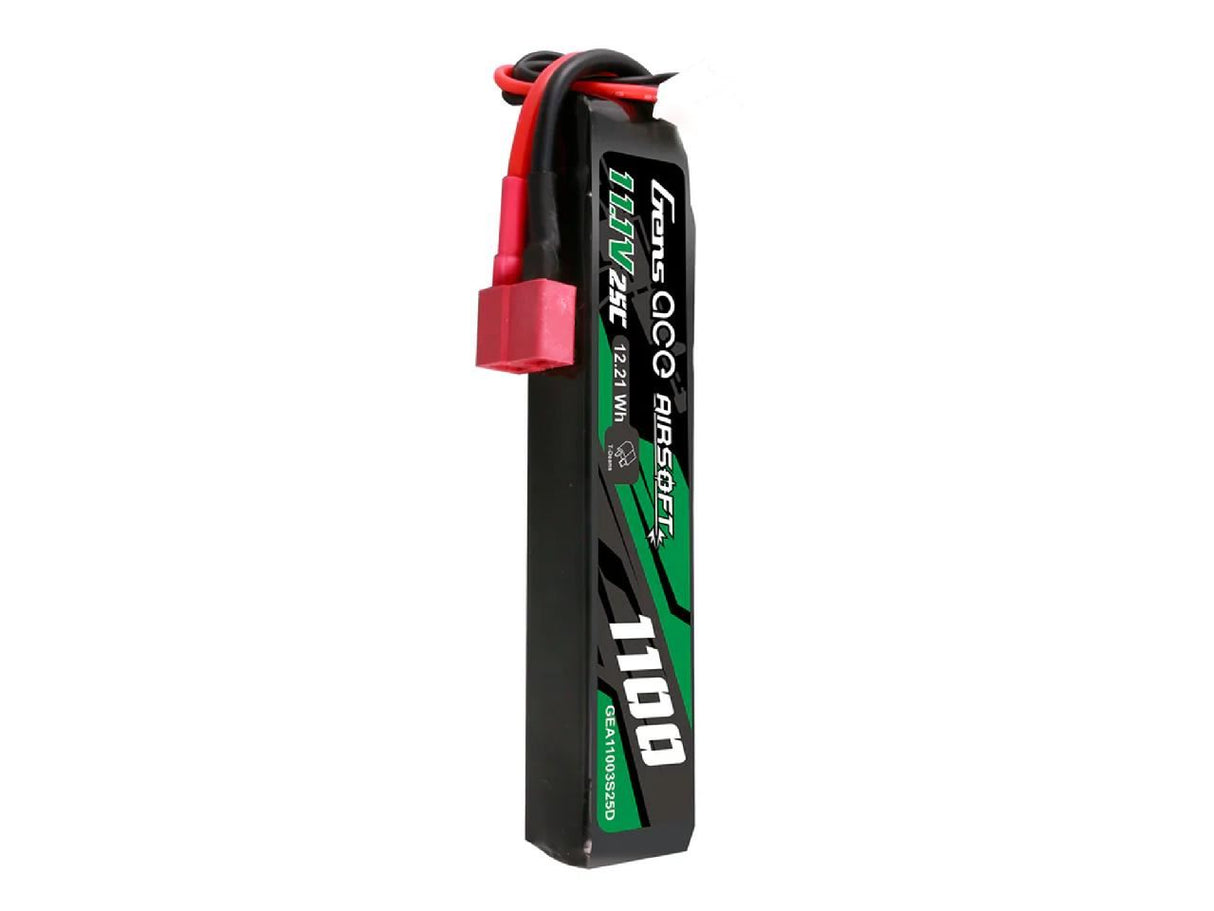 Gens Ace Airsoft 3S 1100Mah 25C With Deans (Fit Most Aeg)