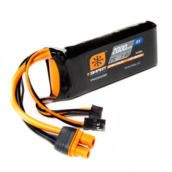 Spektrum 2000mAh 2S 7.4V Smart LiPo Receiver Battery IC3