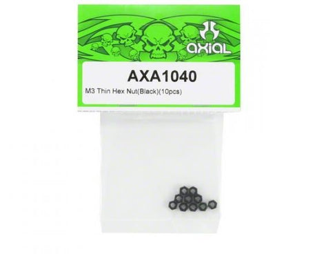 AXIAL Thin Hex Nut M3 Black (10)