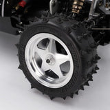 Yeah Racing Aluminum CNC 5 Spoke Rim Set Red For Tamiya 4WD Buggy