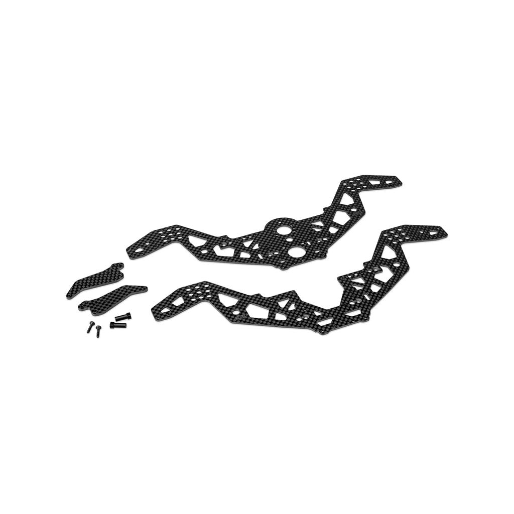 Mini Lmt Carbon Fiber Chassis Set W/ Wheelie Bar