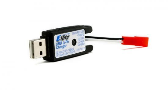 E-Flite 1S USB Li-Po Charger, 500mA, JST: 180 QX HD