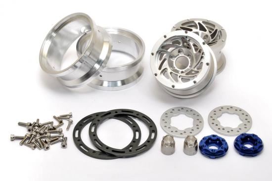 HOBAO DC-1 CNC ALUM. BEADLOCK 1.9" WHEELS SILVER