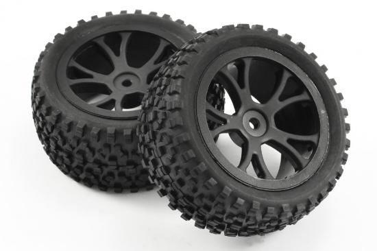 FASTRAX 1/10TH MOUNTED CUBOID BUGGY REAR TYRES 10-SPOKE