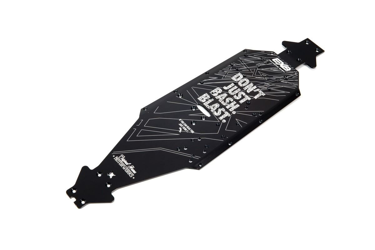 Arrma Aluminum Chassis CNC 7075 T6 LWB Black (Incredible Strength) (ARA320570)