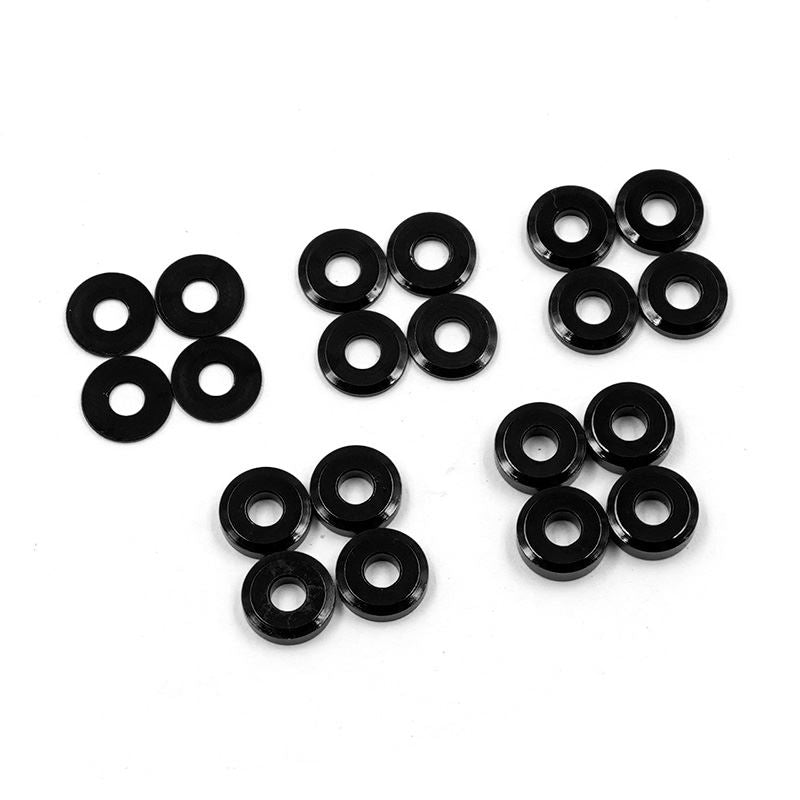 Yeah Racing Aluminium M3 X 8Mm Flat Washer 0.5 / 1 / 1.5 / 2 / 2.5 4Pcs Each