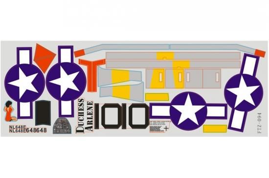 FMS P51 V7 RED TAIL DECAL SHEET