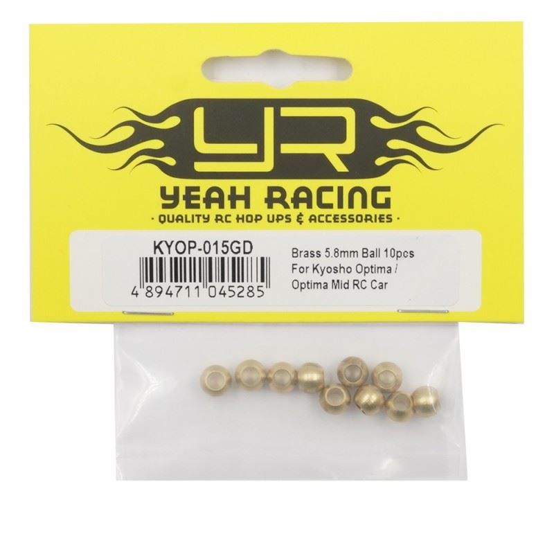 Yeah Racing Brass 5.8mm Ball 10pcs For Kyosho Optima / Optima Mid RC Car
