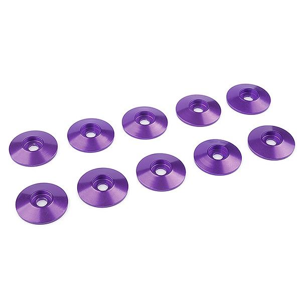Corally Aluminium Washer For M3 Button Head Screws Od=15mm Purple 10Pcs