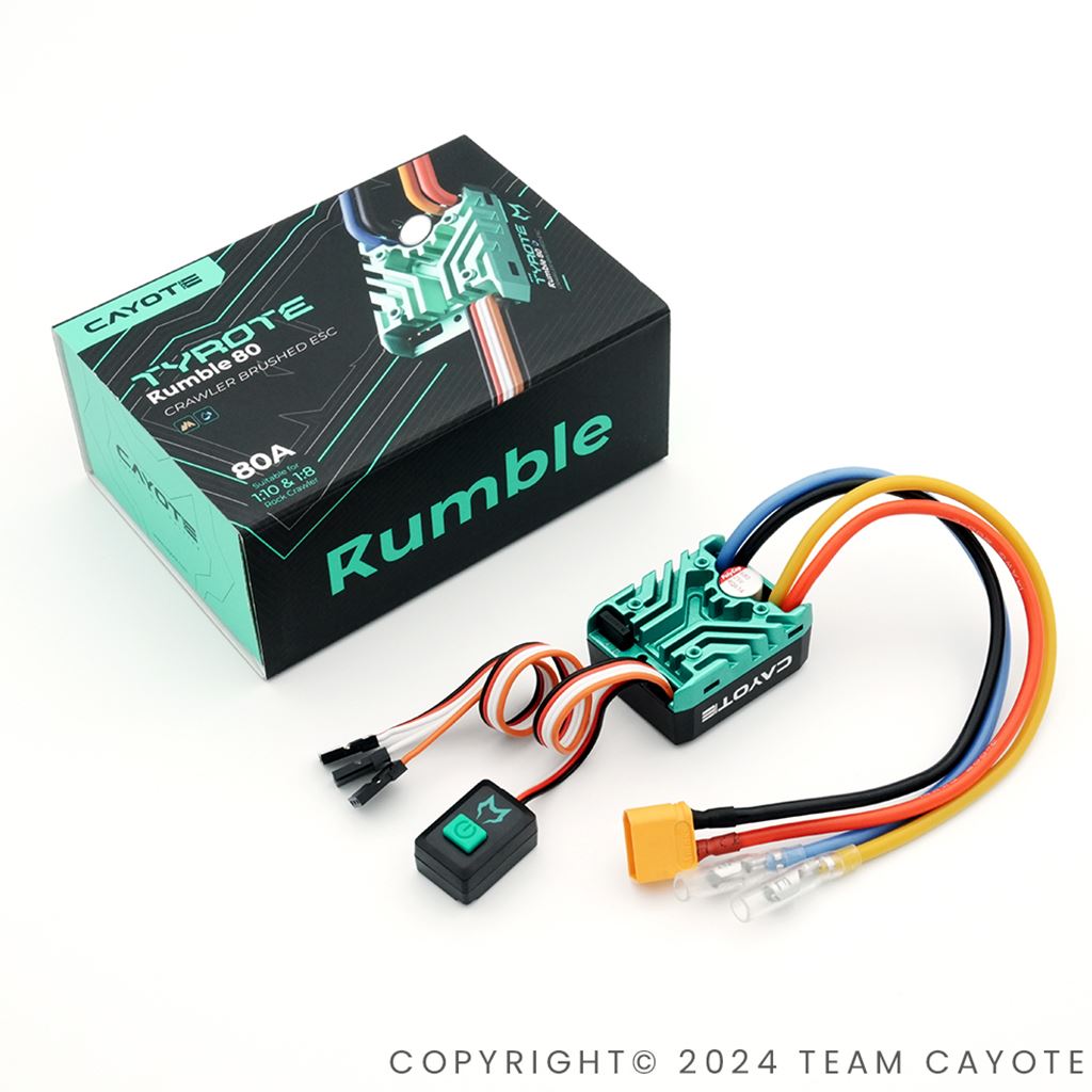 Tyrote Rumble 80 1/10 80A W/P Brushed Crawler Esc