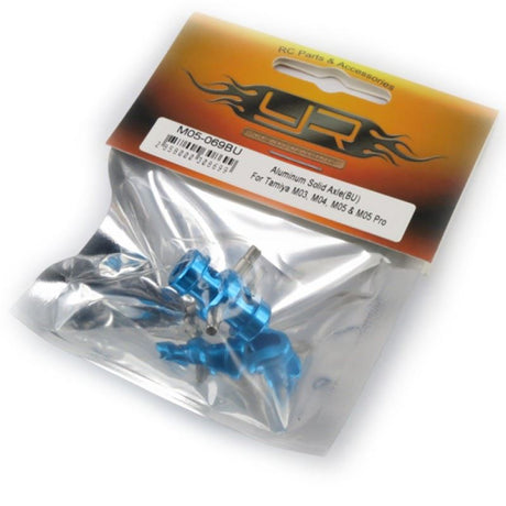 Yeah Racing Aluminum Solid Axle Blue For Tamiya M05 M06