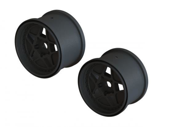 Arrma MT 3.8 Wheel 17mm Hex Blk OUTCAST 4x4 (2)