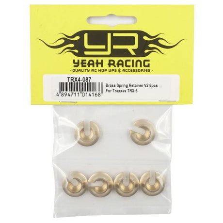 Yeah Racing Brass Spring Retainer V2 6pcs For Traxxas TRX-6
