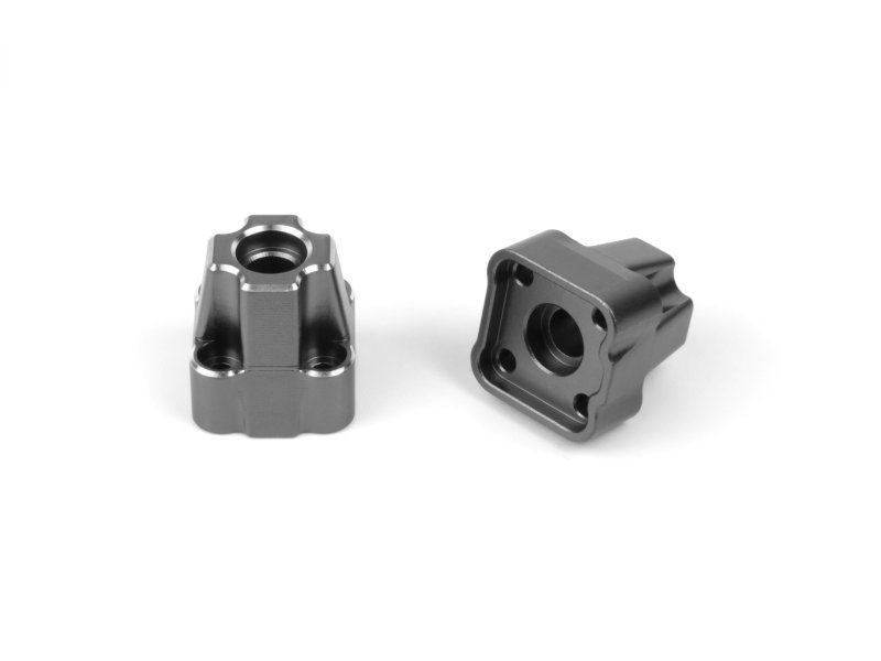 Aluminum Rear Hub Set (Gunmetal/2Pcs)