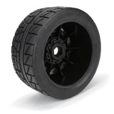 Proline Menace Hp 5.7In Street Belted Tires Mounted On Raid Black 8X4