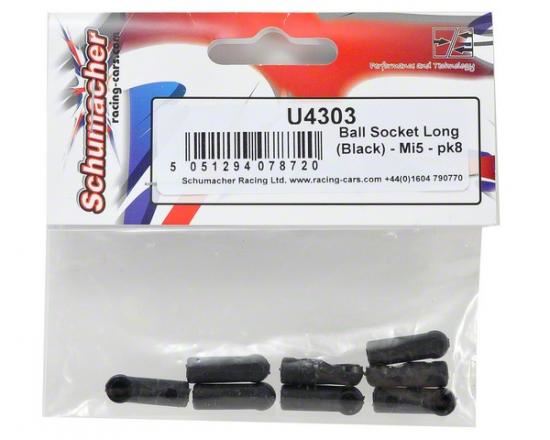 Schumacher Ball Socket Long (Black) - Mi5 - pk8