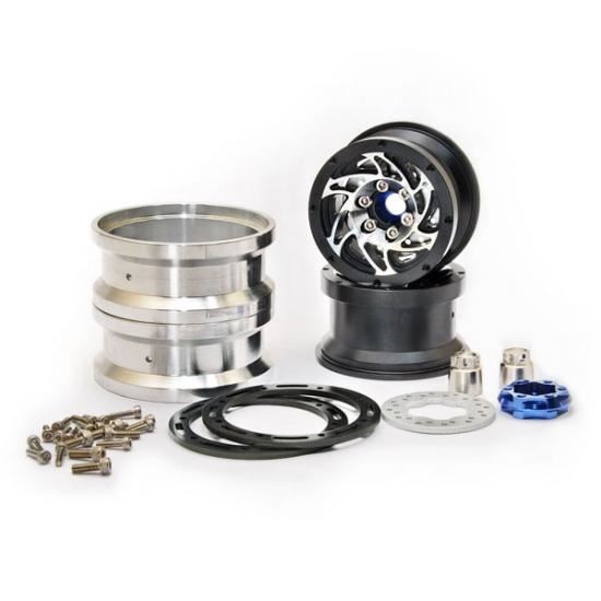 HOBAO DC-1 CNC ALUM. BEADLOCK 1.9" WHEELS BLACK (2)