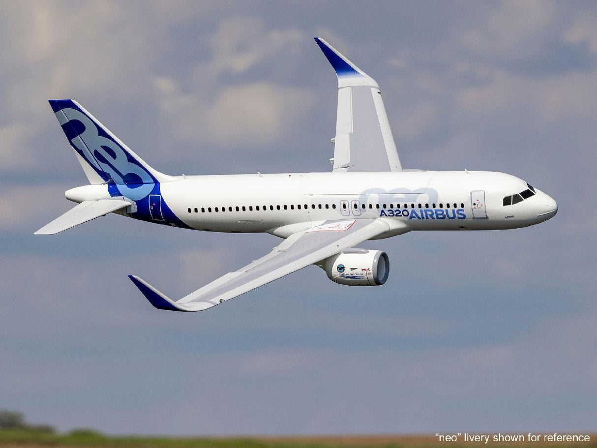 E Flite Airbus A320Neo Twin 64Mm Edf Bnf Basic W/As3X+ Safe White