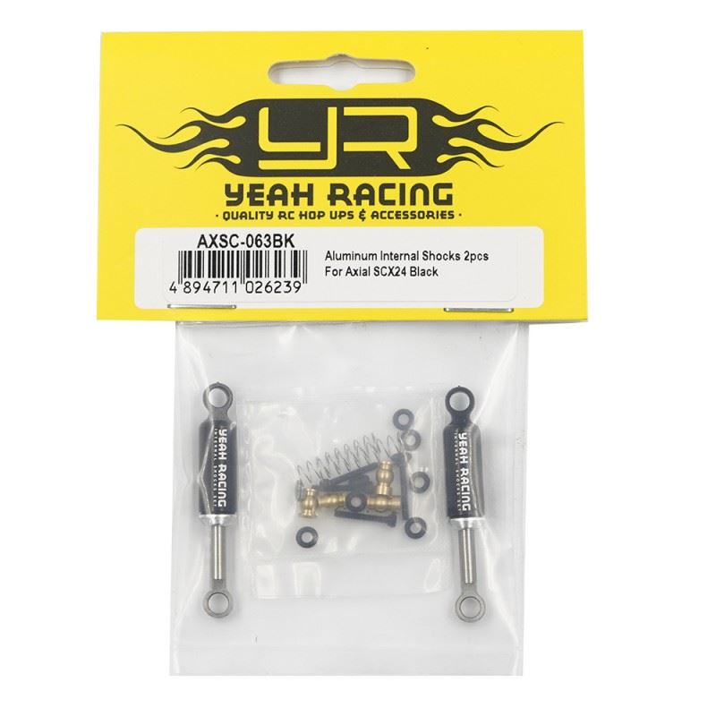 Yeah Racing Aluminum Internal Shocks 2pcs For Axial SCX24 Black