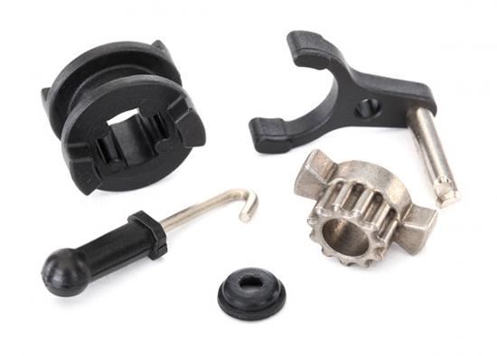 TRAXXAS Drive hub, 2-speed/ shift dog/ shift fork/ shaft seal/ 2-spe