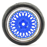 FASTRAX 1/10 STREET/TREAD TYRE CLASSIC BLACK/CHROME WHEEL