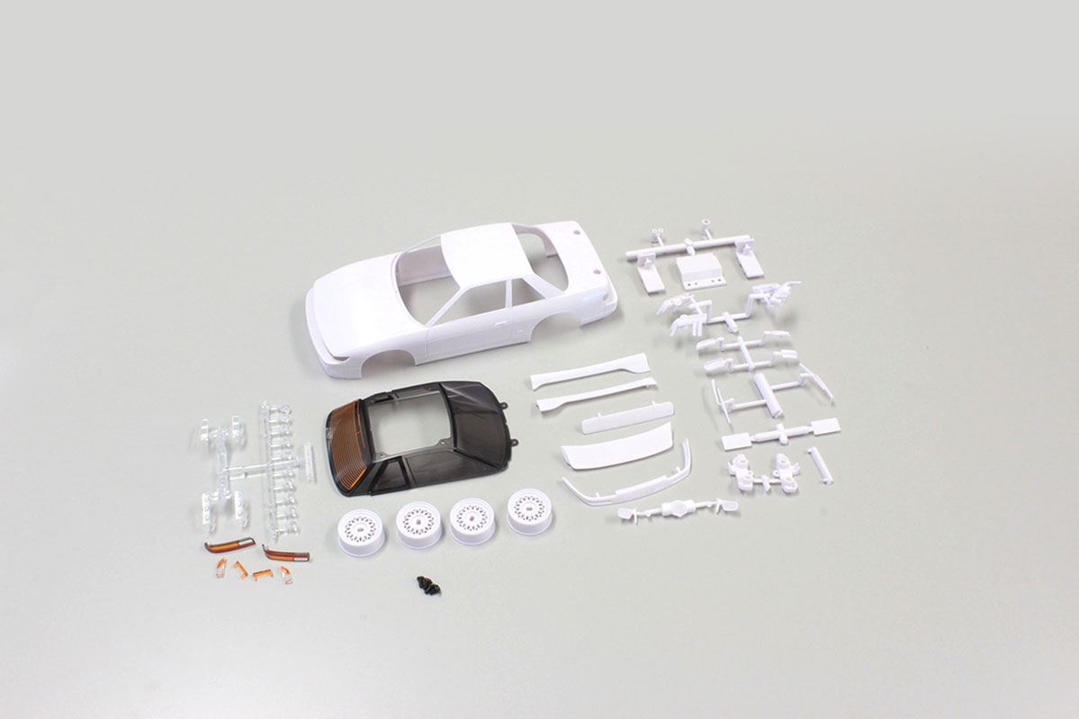 Kyosho Bodyshell Nissan Silvia S13 Mini-Z + 4Wd Rims (White Body)