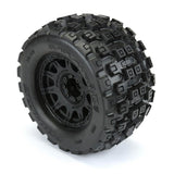 Proline 1/8 Badlands Mx38 F/R 3.8In Mt Tires Mounted 17mm Blk Raid (2