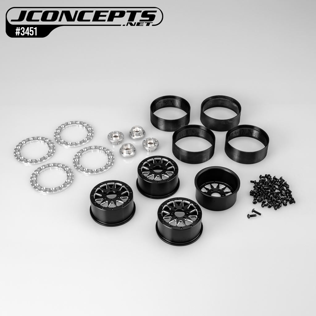 Ultra - 2.0In 12 Spoke Crawler Wheel Black - 4Pc