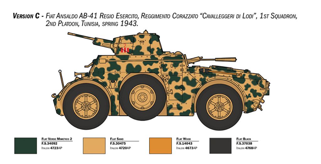 Italeri AB 41 with Bersaglieri Italien Infantry El Almn