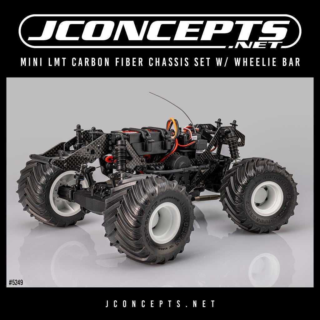 Mini Lmt Carbon Fiber Chassis Set W/ Wheelie Bar