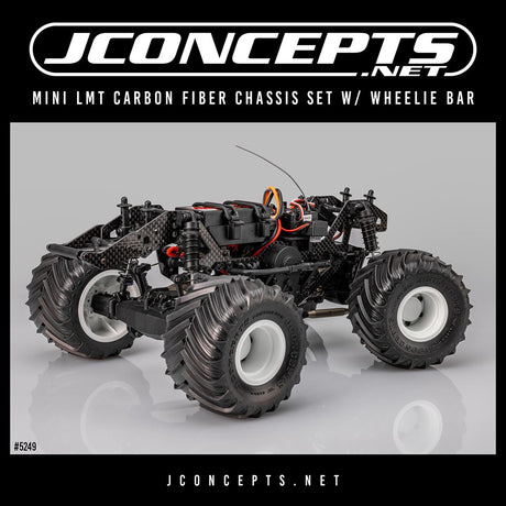 Mini Lmt Carbon Fiber Chassis Set W/ Wheelie Bar