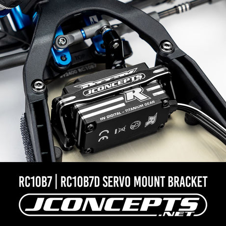 Rc10B7 / Rc10B7D Servo Mount Bracket - Black