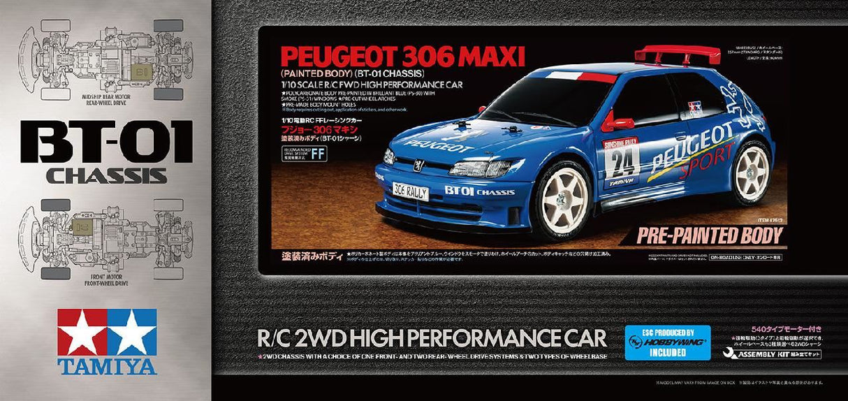 Tamiya Peugeot 306 Maxi With Blue Painted Body (Bt-01)