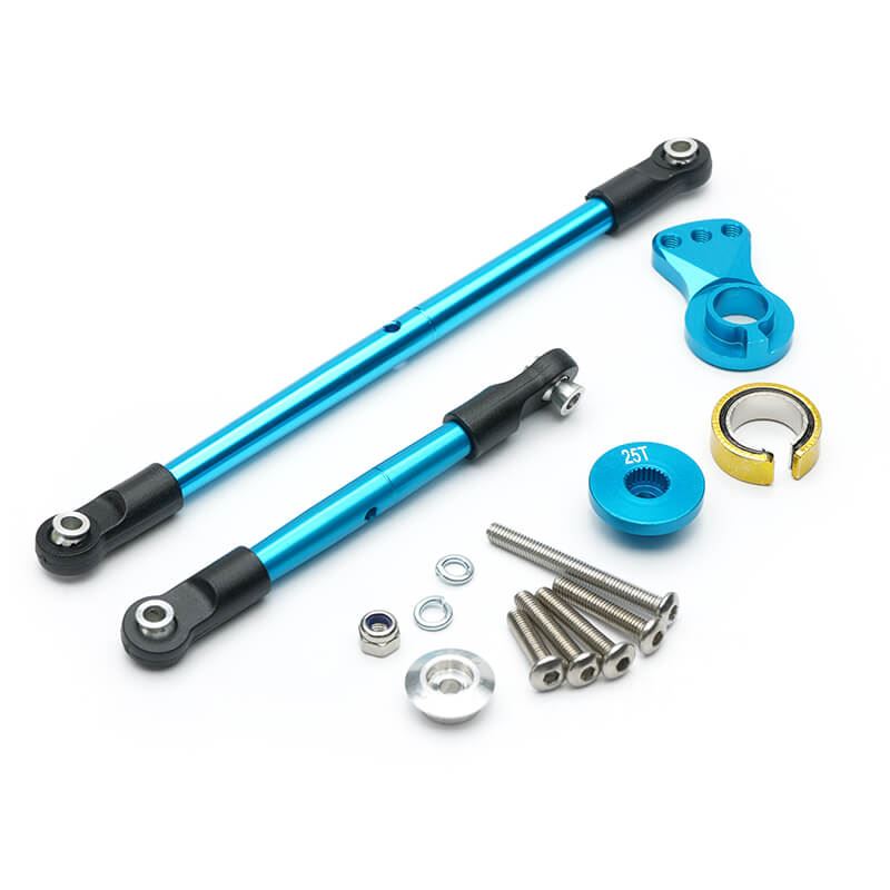 Fastrax Tamiya Cc02 Merc G500 Aluminium 25T Servo Saver Set - Blue