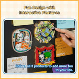 Puremind Peanuts™ Magnetic Around The World Wooden Clock