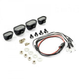 FASTRAX LIGHT SET w/LED,LENSES WIRE CONNECTOR 4PC - RECTANGLE