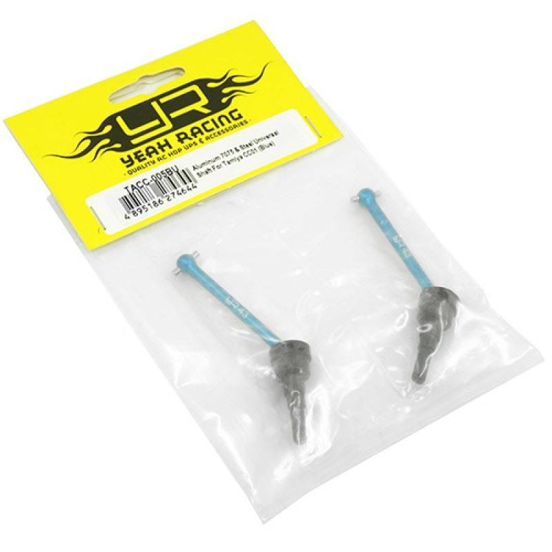 Yeah Racing Aluminum 7075 & Steel Universal Shaft Blue For Tamiya CC01