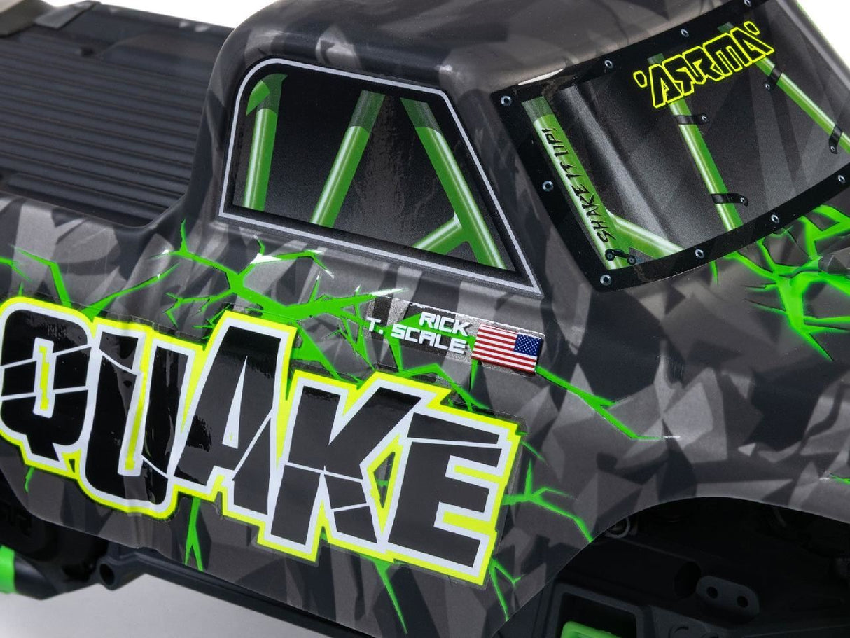 Arrma 1/10 Quake 223S Dsc 2Wd Rtr Brushless Monster Truck, Green