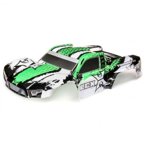 ECX Body , White/Green: 1/10 4wd Torment