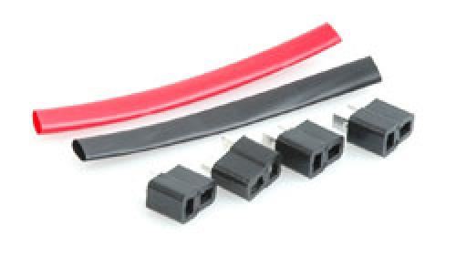 Schumacher T Connector; Black Sockets - pk4