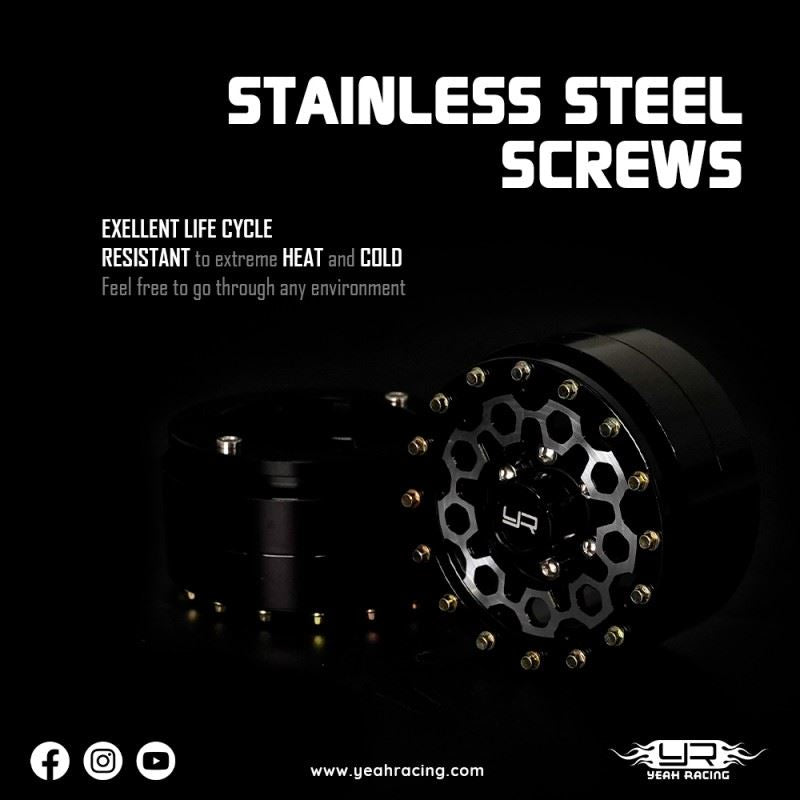 Yeah Racing 1.55 Aluminum Cnc 9 Spoke Beadlock Wheel 2Pcs