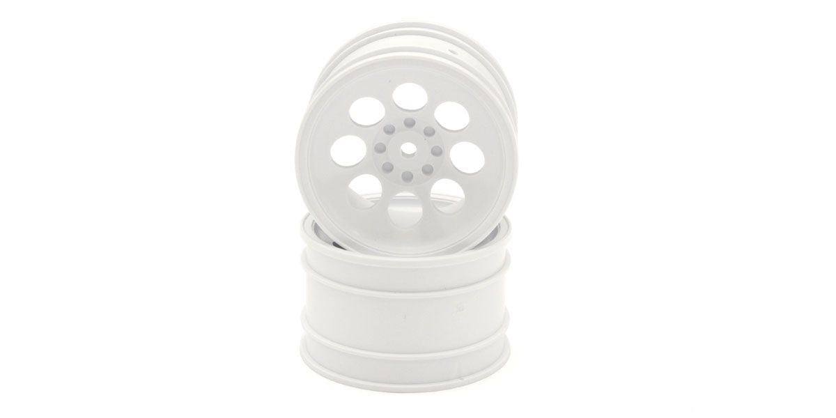Kyosho Optima White 2.0 Inches 8 Holes Wheel (2)
