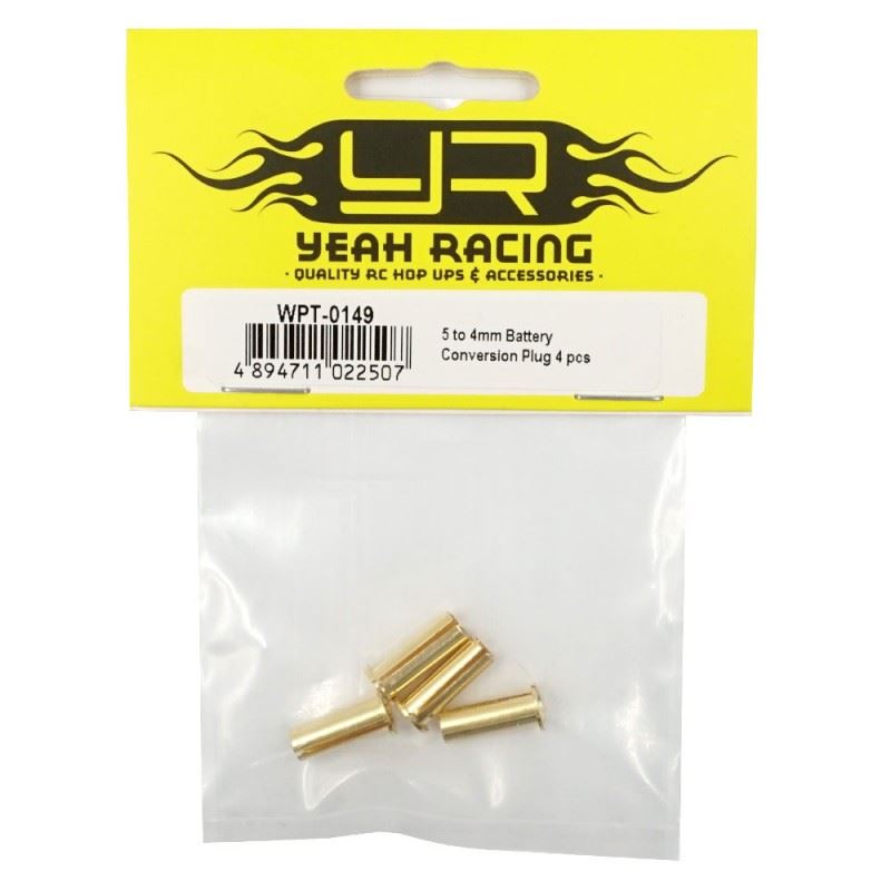 Yeah Racing 5mm to 4mm Battery Conversion Plug 4 pcs