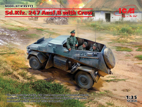 Icm Sd.Kfz. 247 Ausf.B With 3 Crew Figures